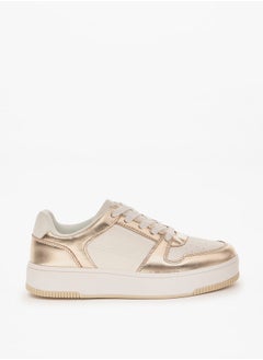 Lee Cooper Women's Perforated Sneakers with Lace-Up Closure  - Image 3