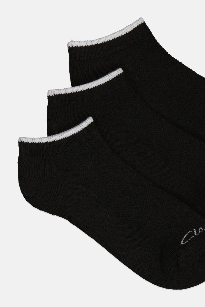 clarks Women 6 Pairs Brand Logo Chaussettes Socks, Black - Image 2