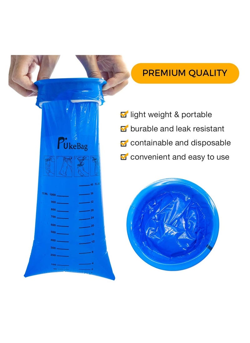 Generic 50 Pcs Emesis Bag, Disposable Vomit Bags, Aircraft Barf Bags Car Sickness Bag, Nausea Bags for Travel Motion Sickness,Hospital Grade Nausea Bags Perfect for Morning Sickness, Kids  - Image 3