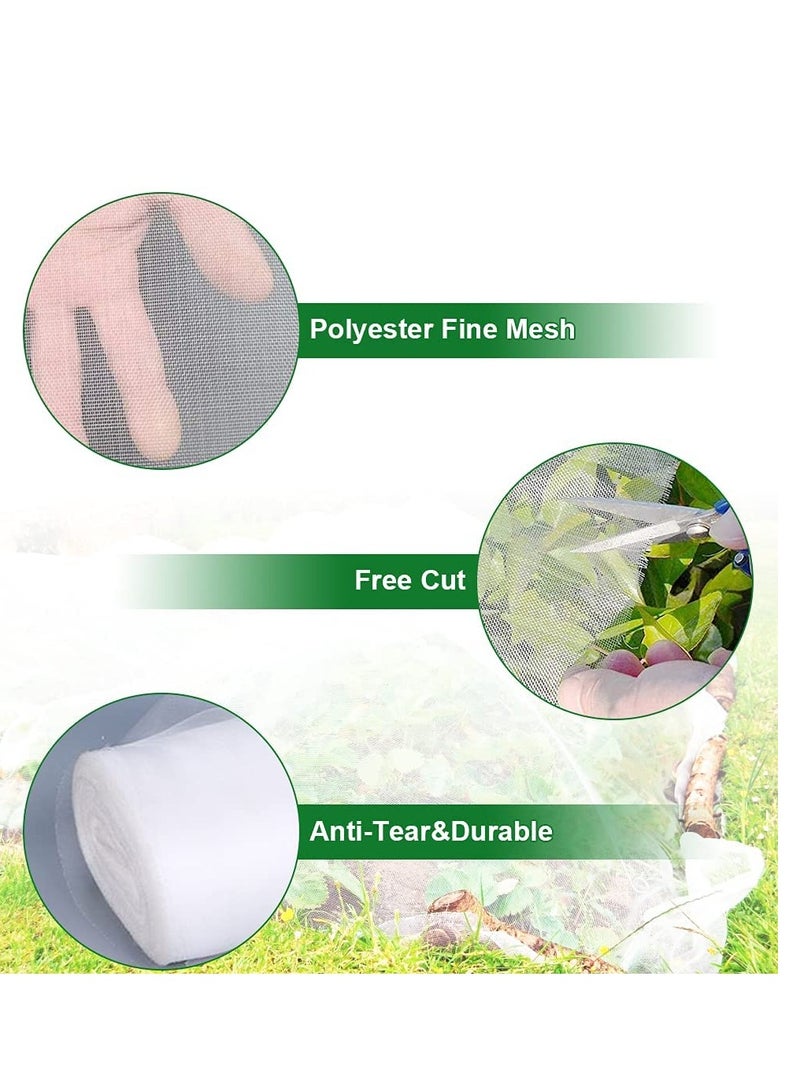 Insect Protection Netting for Garden - 2.5M x 6M Mesh Cover for Vegetables, Fruits, Flowers, and Crops - Effective Plant Shielding Grow Tunnel Netting.