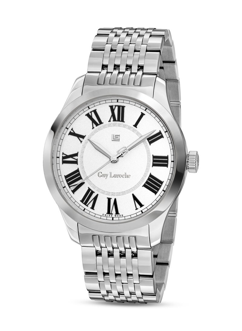Guy Laroche Louise Watch for Men with Silver Stainless Steel Bracelet 40 mm 5 Atm  - Image 1