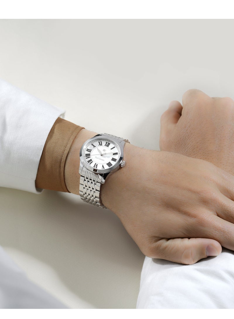 Guy Laroche Louise Watch for Men with Silver Stainless Steel Bracelet 40 mm 5 Atm  - Image 5