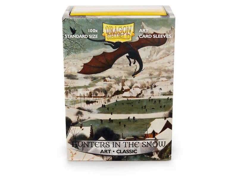 Dragon Shield Classic Art Sleeves | Standard Size Card 100 CT - Smooth & Tough Premium TCG Sleeves - Compatible with Pokemon, Flesh & Blood, One Piece & Magic The Gathering | Hunters in The Snow