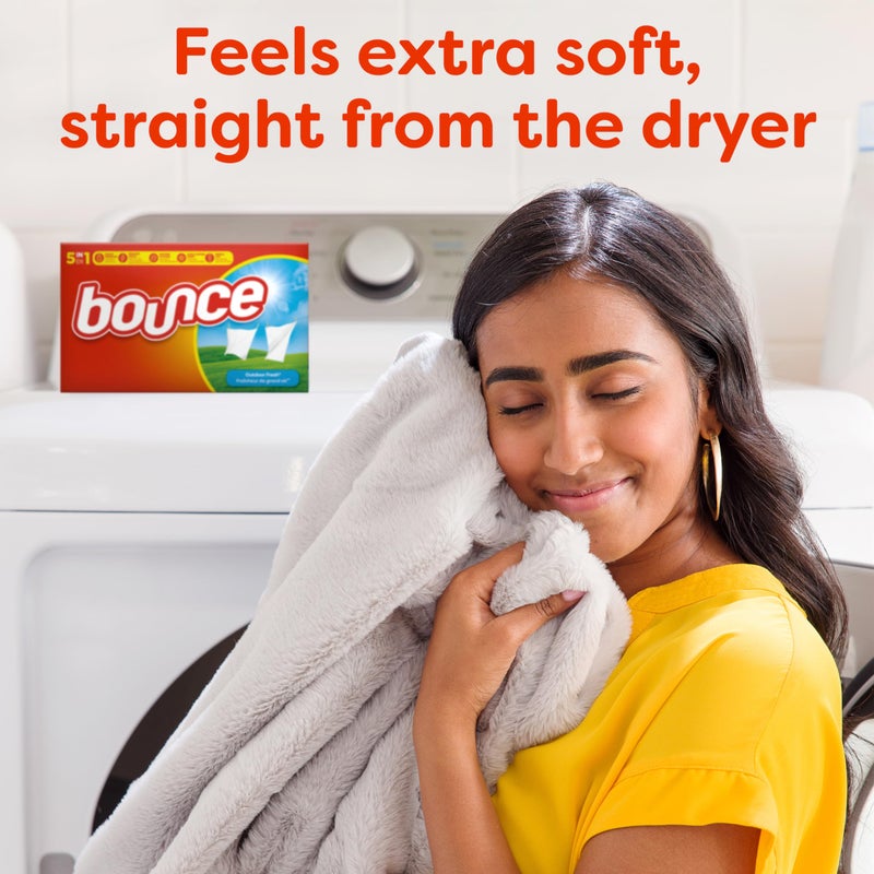 Bounce Fabric Softener Dryer Sheets, Outdoor Fresh Scent, 34 Count - Image 5