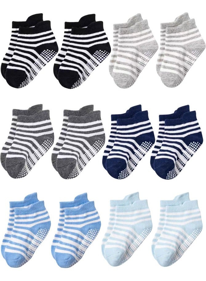 سوبر زي يوث 12 أزواج الطفل الجوارب ، عدم الانزلاق الكاحل الجوارب للبنين والبنات ، الطفل قبضة الجوارب - Image 1