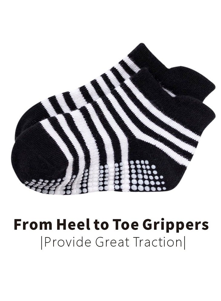 سوبر زي يوث 12 أزواج الطفل الجوارب ، عدم الانزلاق الكاحل الجوارب للبنين والبنات ، الطفل قبضة الجوارب - Image 3