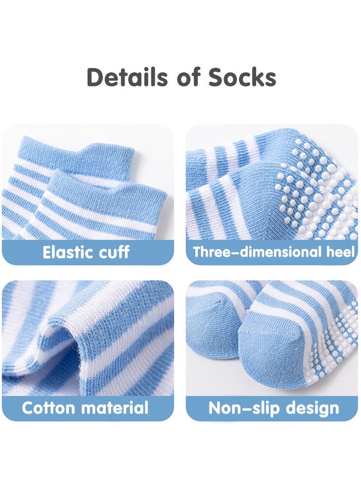 سوبر زي يوث 12 أزواج الطفل الجوارب ، عدم الانزلاق الكاحل الجوارب للبنين والبنات ، الطفل قبضة الجوارب - Image 4