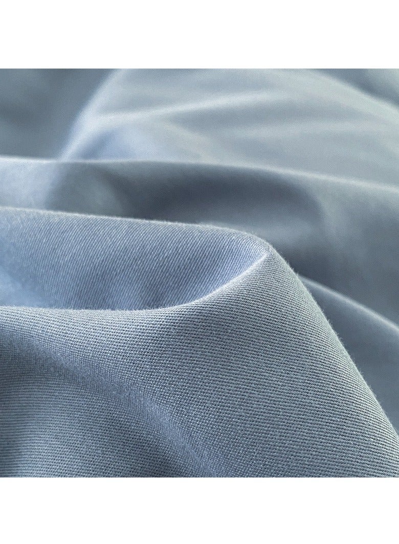 AROAQ Bed Cover Set, Soft Luxurious Pure Bedsheet Set, Long-staple Cotton Simple Solid Color Bed Sheet Quilt Cover Bedding Twill Cotton Set,(Milkshake white + Yunchuan green, 2.0m bed sheet four-piece set) - Image 3