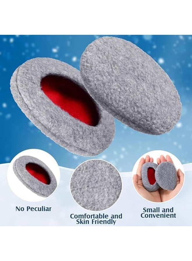 2 Pairs Bandless Earmuffs Ear, Warmers Winter Ear, Winter Ear Covers Cold Weather Ear Warmer for Women, Covers Earcaps for Outdoors, M - Image 3
