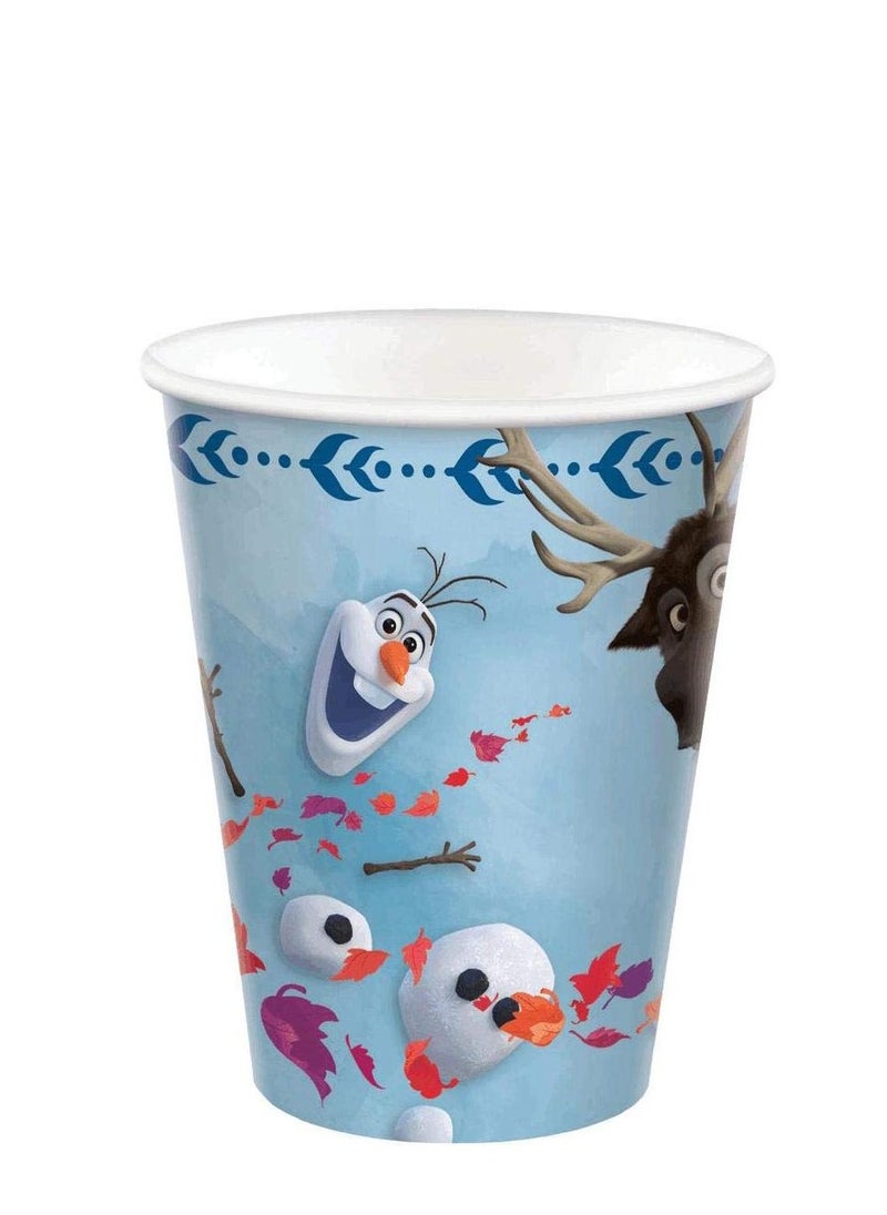 Amscan - Frozen 2, Basic 57 Piece Tableware Party Supplies for 8 Guests, Includes Napkins, Plates, Cups, Cutlery and Tablecover - Image 1