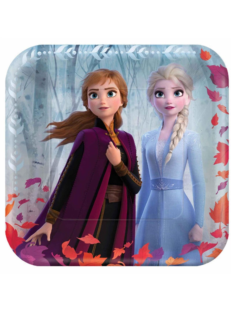 Amscan - Frozen 2, Basic 57 Piece Tableware Party Supplies for 8 Guests, Includes Napkins, Plates, Cups, Cutlery and Tablecover - Image 1