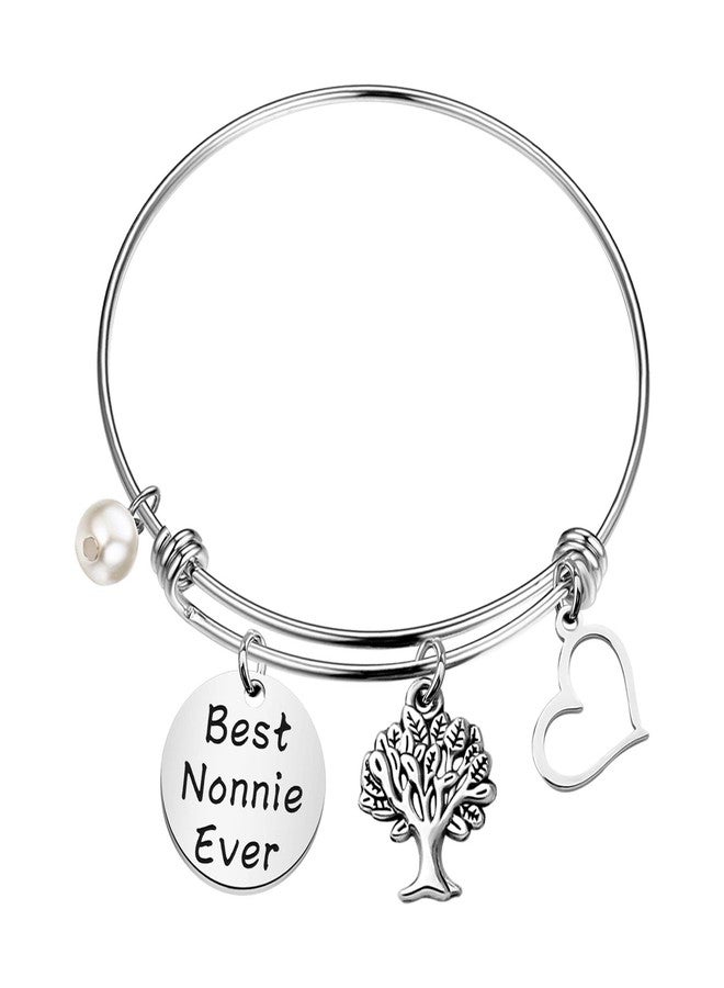 لوجيب بيردجوت Lywjyb Birdgot Best Nonnie Ever Gift أفضل هدية سوار Nonnie Ever أفضل هدية Nonnie Ever لعيد الأم أفضل هدية Nonnie Ever لعيد الميلاد (Nonnie br) - Image 1