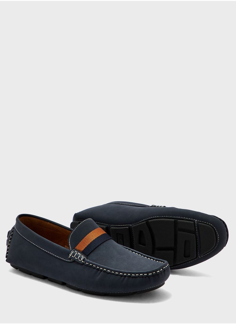 Robert Wood - Casual Webbing Detail Loafers - Image 1