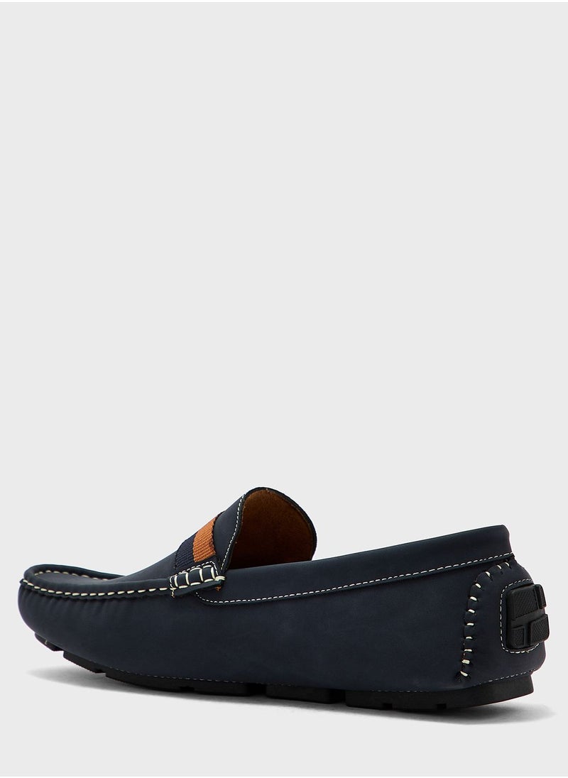 Robert Wood - Casual Webbing Detail Loafers - Image 1
