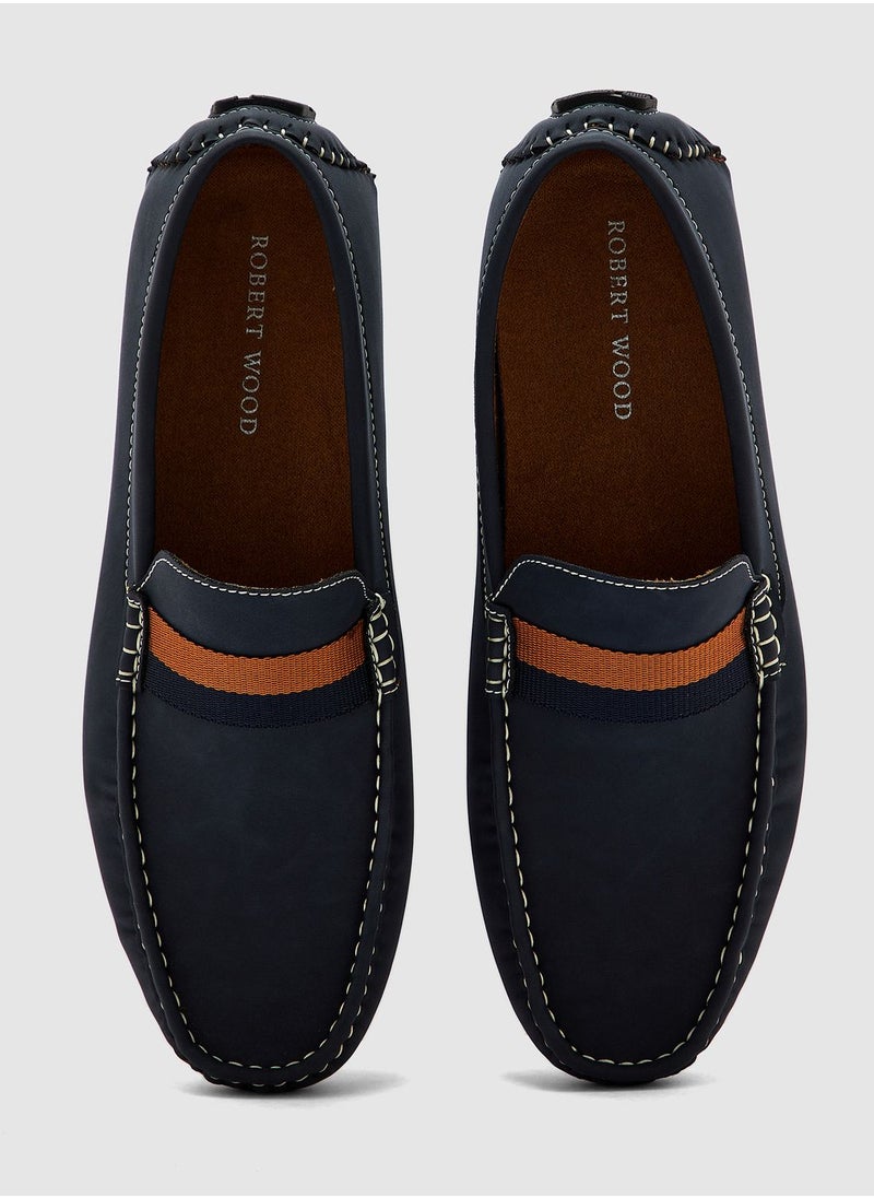 Robert Wood - Casual Webbing Detail Loafers - Image 1