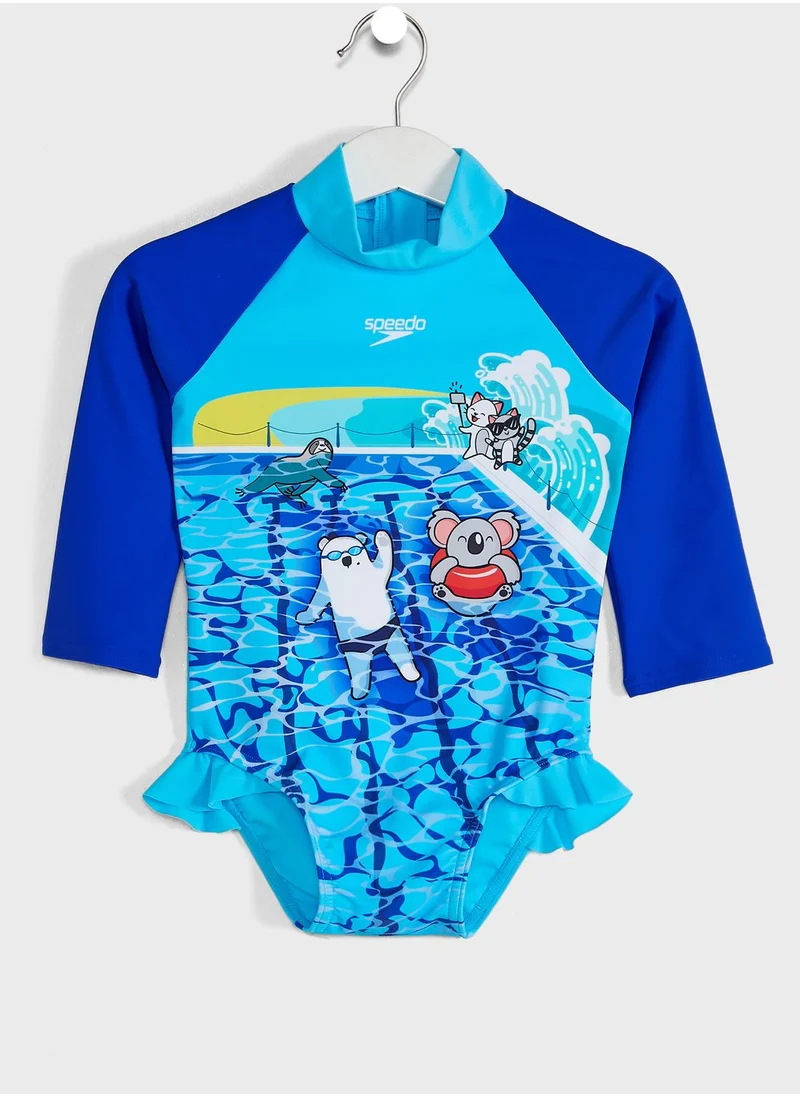 speedo Infant Digital Frill Swimsuit