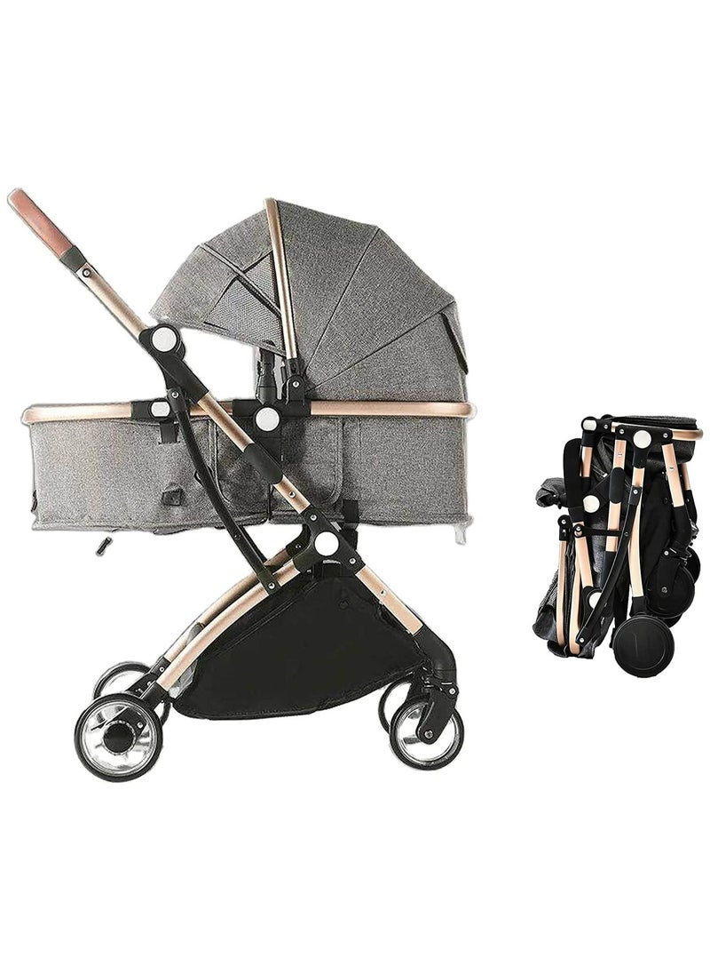GT-Wheel - Portable Baby Stroller Specific Design For Traveling, New Born baby pram, TR20 (Grey) - Image 1