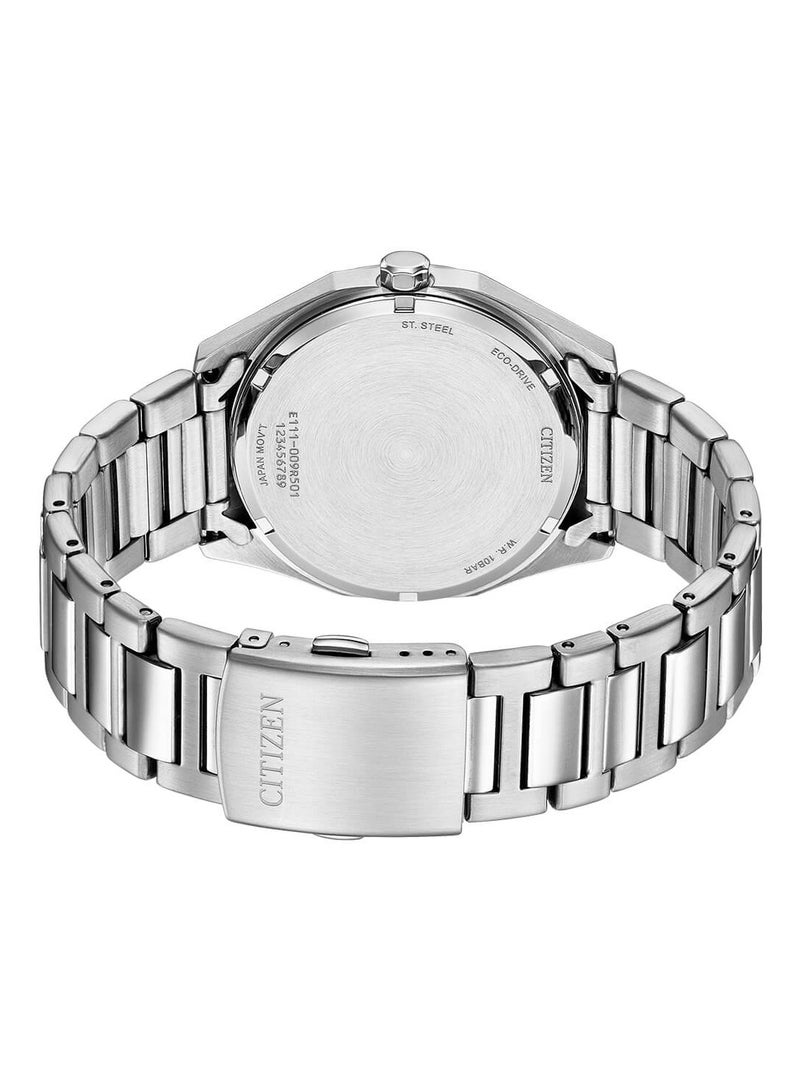 CITIZEN ساعة يد للرجال من الفولاذ المقاوم للصدأ بقرص أزرق Eco-Drive BM7630-80L - Image 3