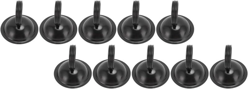 10Pcs Stainless Steel Table Number Holders, Wedding Place Card Holders, Elegant Wire Picture Holders for Menus Photos Cards, Durable Metal Clip Stands for Party Reception Banquet D (Black) - Image 4