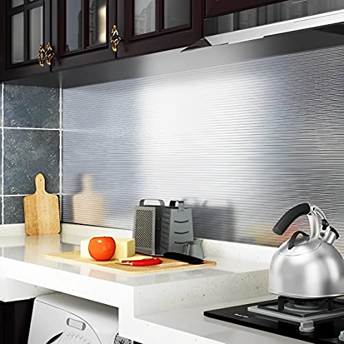 VishAl smart MAll Kitchen Sheets for Shelves Waterproof Cupboard mats roll for Wardrobe Anti Slip mat for Kitchen Cabinet Shelf Liners Sheet roll for Floor Platform Fridge (Strip Foil Sticker) - Image 4