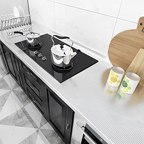 VishAl smart MAll Kitchen Sheets for Shelves Waterproof Cupboard mats roll for Wardrobe Anti Slip mat for Kitchen Cabinet Shelf Liners Sheet roll for Floor Platform Fridge (Strip Foil Sticker) - Image 5