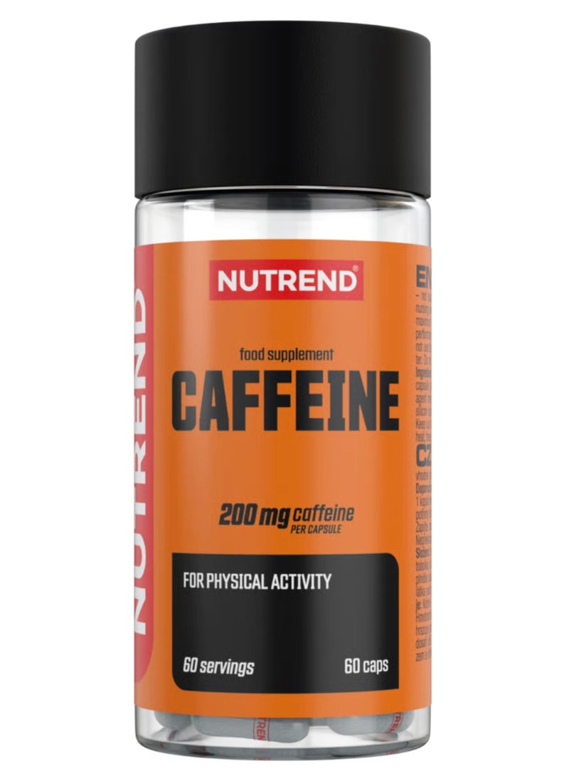 Nutrend Caffeine 200 mg – 60 Capsules | High-Potency Natural Energy & Focus Booster - Image 1