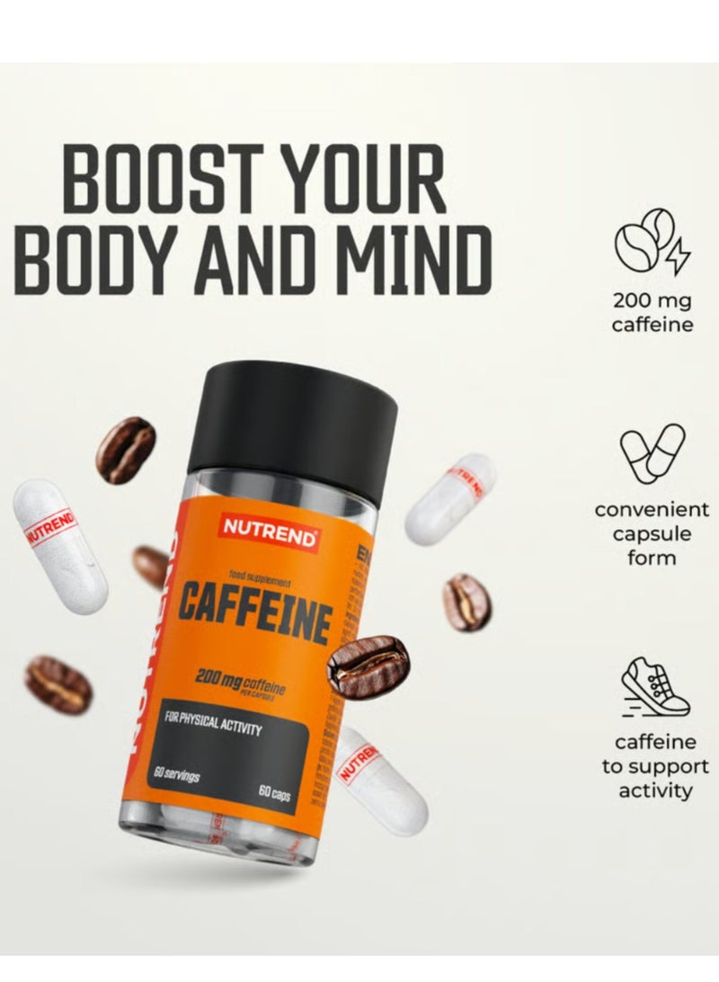 Nutrend Caffeine 200 mg – 60 Capsules | High-Potency Natural Energy & Focus Booster - Image 3