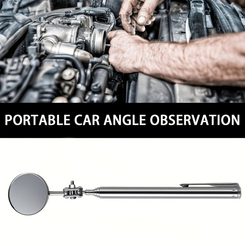 1 Pc Undercarriage Inspection Mirror 360 Degree Rotating Flexible Mechanics Telescope Folding Mirror For Car Underbody Checking Works In Confined Spaces - Image 5