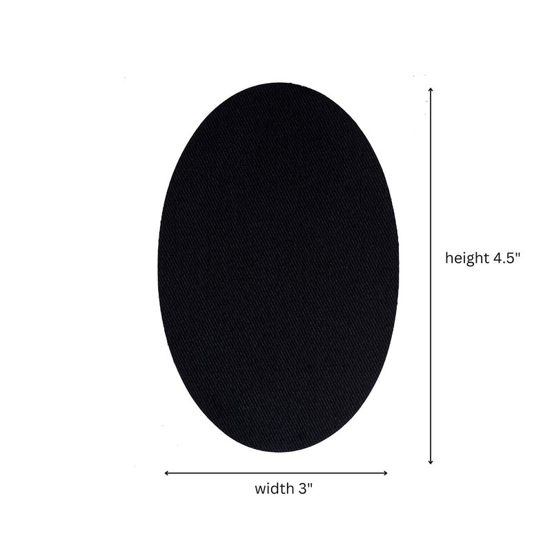 Johnson Smith Johnson & Smith Iron On Patches - 12-Piece Iron On Patch for Clothing, Jeans Repair - Adhesive Fabric Patches in Oval Shapes - Easy to Use, No Sewing Needed - Cool Oval Patches â€“ Uniform Colors - Image 3