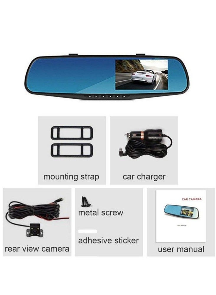 SPIDER 4.3 Inch LCD Screen Rear View Mirror Dash Camera Video Recorder Night Vision Auto Car Vehicle DVR Spider - Image 4