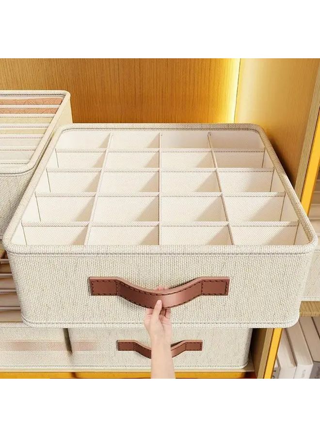 Three Piece Set Underwear Bra Socks Storage Box Organizer With Dividers And Handle - Image 4