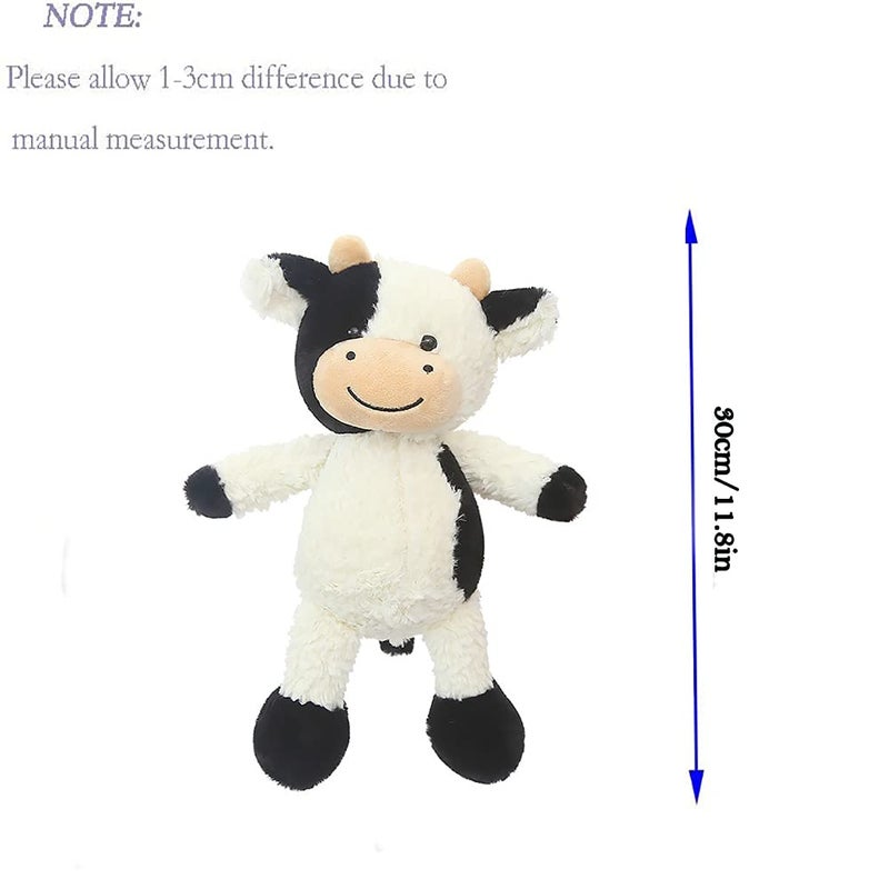 CHELEI2019 11.8" Cow Stuffed Animals Soft Cuddly Cow Plush Stuffed Animal Toy for Kids - Image 5