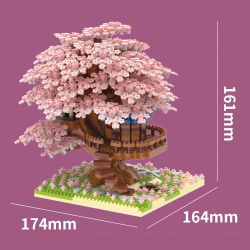 Aningde 2200Pcs Architecture Mini Building Blocks Set for Adults Micro Toy Building Bricks Model Kit Educational Architecture Model Gift for Teens and Adults Age 14 Pink - Image 4