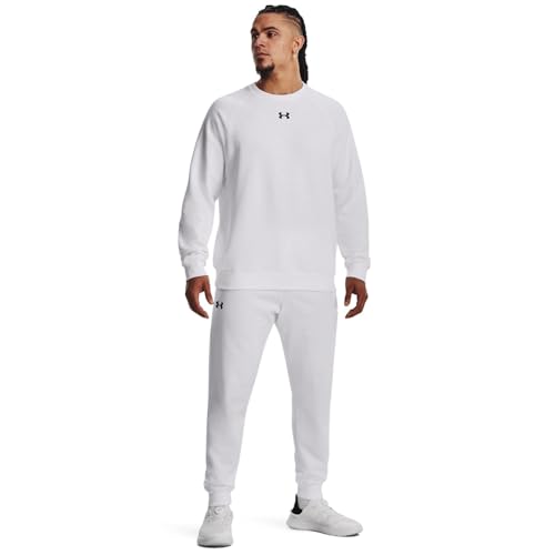 Under Armour Men's Rival Fleece Joggers, (100) White / / Black, Small - Image 4