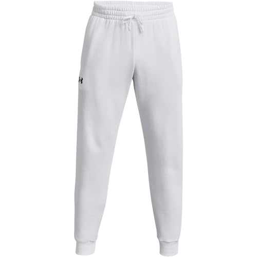 Under Armour Men's Rival Fleece Joggers, (100) White / / Black, Small - Image 1