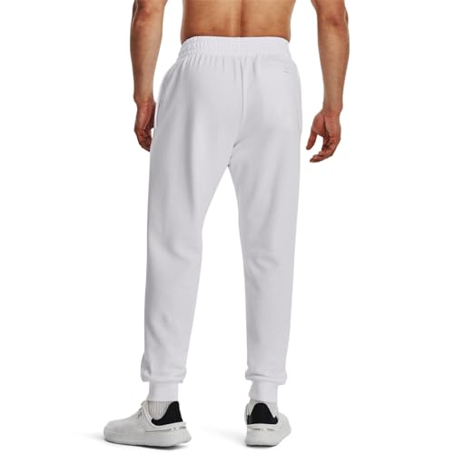 Under Armour Men's Rival Fleece Joggers, (100) White / / Black, Small - Image 3