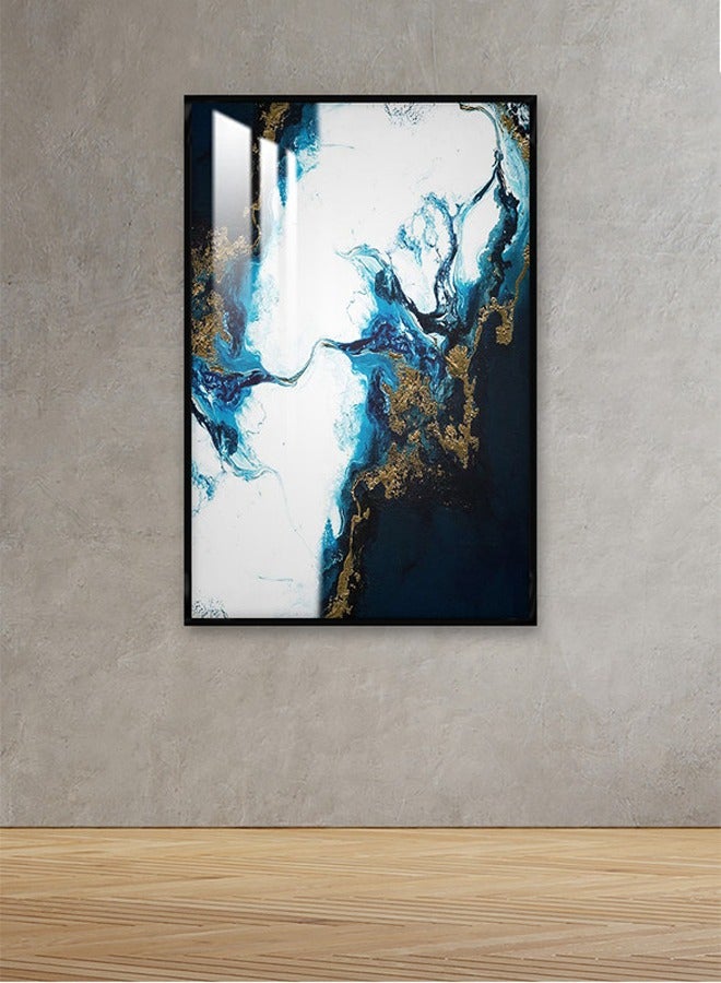 Marktna Decorative Wall Art Painting 120X80Cm With An Abstract Design Silver Frame And A Transparent Acrylic Layer 0.5Kg - Image 1