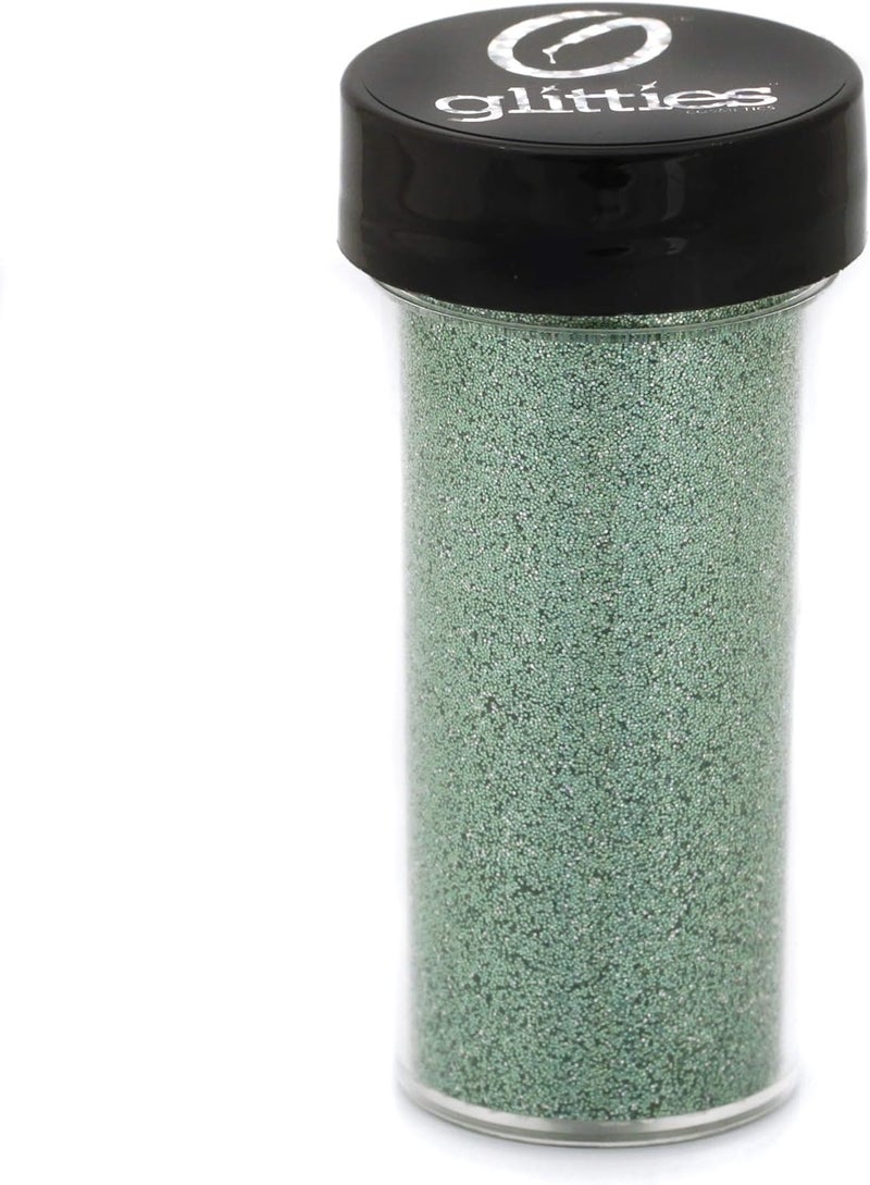 Glitties Honeydew Jewel - Cosmetic Grade Fine (.008") Loose Glitter Powder Safe for Skin! Perfect for Makeup, Body Tattoos, Face, Hair, Lips, Soap, Lotion, Nail Art - (30 Gram Jar)