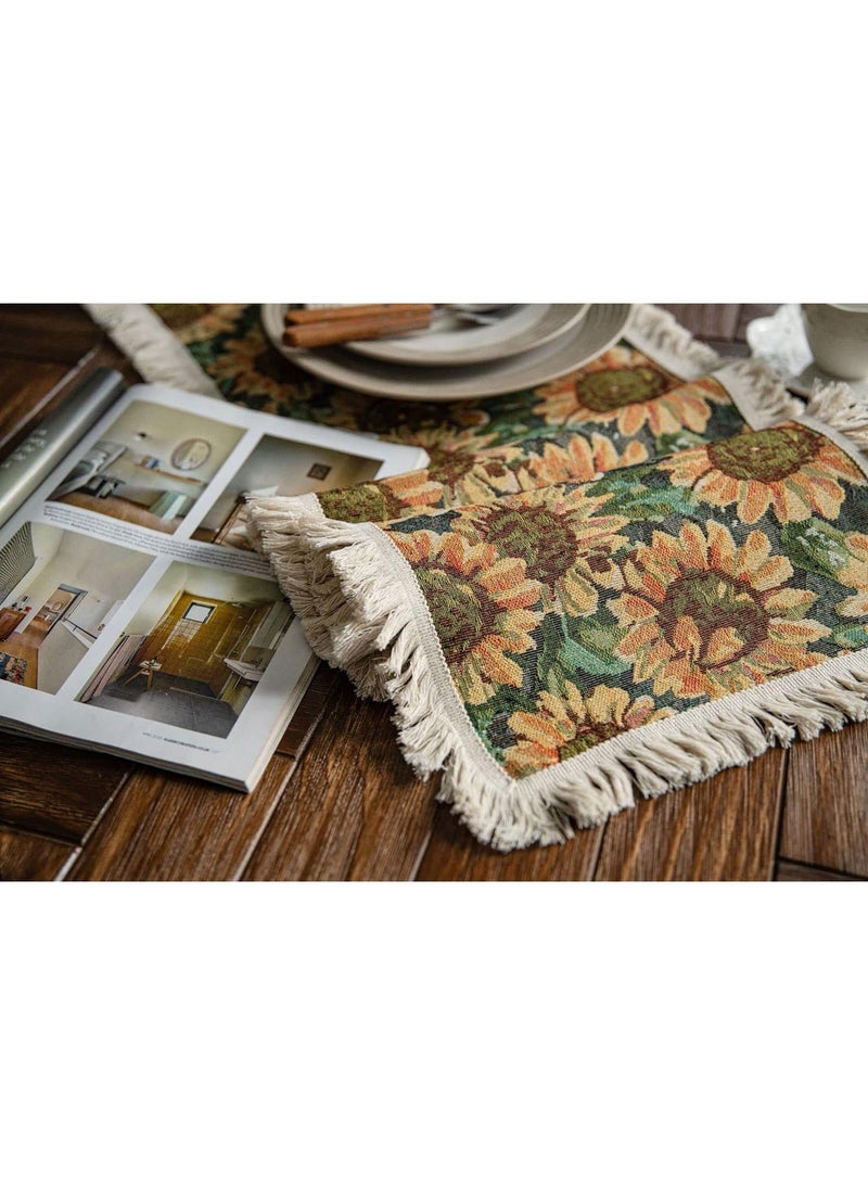 واي آند دي مفرش مائدة مزخرف بطبعة شرابة بوهيمية مقاس 30*180 سم - Image 5