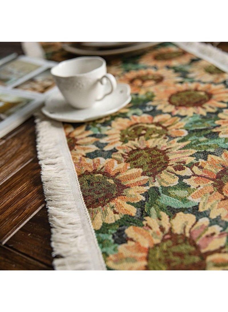 واي آند دي مفرش مائدة مزخرف بطبعة شرابة بوهيمية مقاس 30*180 سم - Image 4