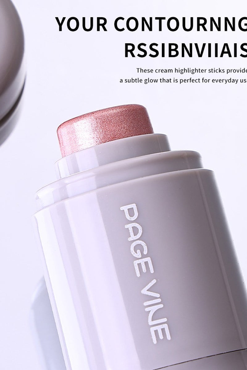PAGE VINE Makeup Highlighter, Cream Highlighter Stick for Face + Body with Radiant, Shimmery Glow ,Buildable, Blendable for All Skin Types - Image 3