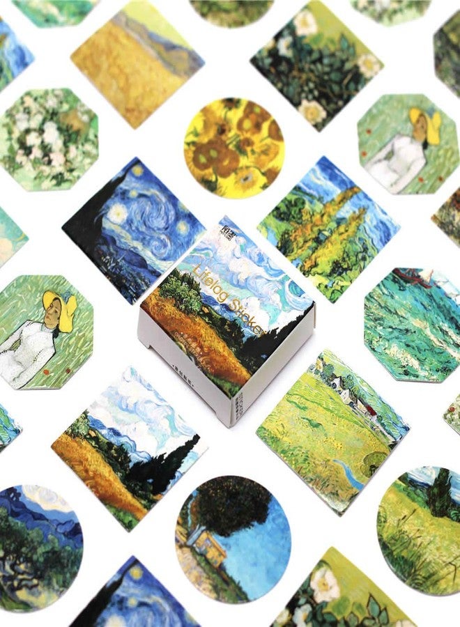 iDream Van Gogh DIY Decorative Stickers - Set of 45 - Perfect for Decorating Diaries, Boxes, Scrapbooks and Crafts - Stylish and Creative Design for Unique Personalization - Image 1