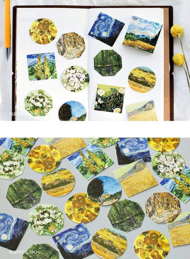 iDream Van Gogh DIY Decorative Stickers - Set of 45 - Perfect for Decorating Diaries, Boxes, Scrapbooks and Crafts - Stylish and Creative Design for Unique Personalization - Image 2