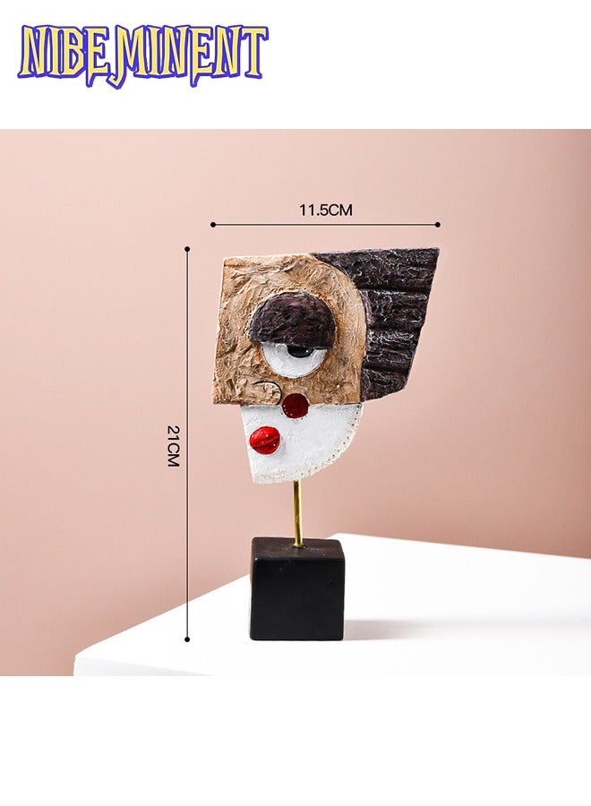 NIBEMINENT Handcrafted Statues Resin Abstract Sculpture for Home Decor Modern,Book Shelf TV Stand Decor,living Room Decor,Dining Room Table,Bedroom, Office Desktop, Cabinets Decorative Ornaments - Image 1