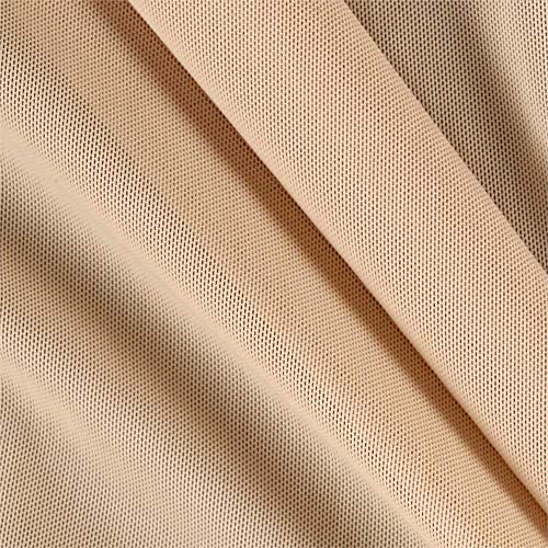 Barcelonetta Power Mesh Fabric | 4-Way Stretch | Dancewear, Sportswear Fabric | 60" Wide | Lightweight, Sheer | 90% Nylon, 10% Spandex | for Sewing (5 Yards, Nude) - Image 1