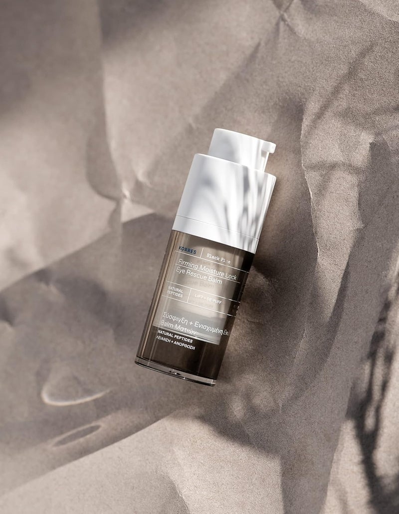 Korres Black Pine Firming Moisture Lock Eye Rescue Balm Under Eye Balm for Puffiness and Dark Circles with Black Pine Extract and Natural Peptides Locks in Moisture for a Smoother Look 051 Fl Oz - Image 2