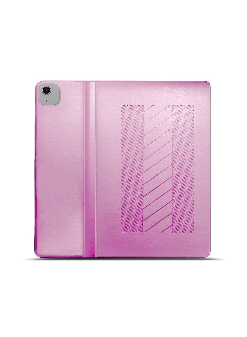 Wtech Apple iPad Air 11 5G 2024 (iPad Air 6th Generation M2) 11 Inch Classic PU Leather Trifold Stand Flip Case Cover Light Pink - Image 3