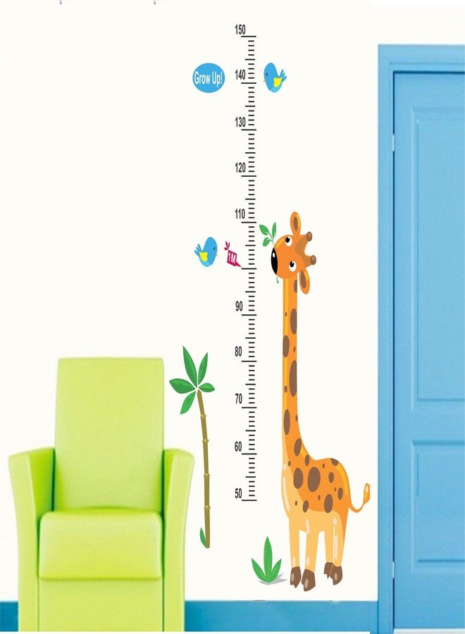 Asmi Collections Wall Stickers Cute Giraffe Height Chart Birds - Image 2