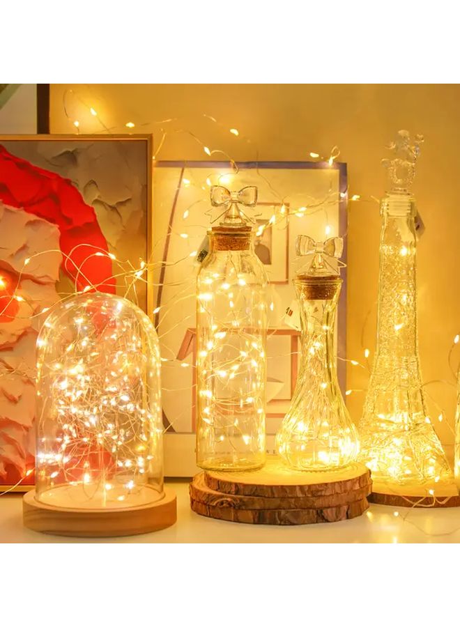 30Pcs Warm White Festival Fairy Lights 2m 6.6ft Silver Wire Star And Moon String Lights For Bedroom Table Center Vase Gift Box Wedding Christmas Decoration Indoor With 3 Modes - Image 4