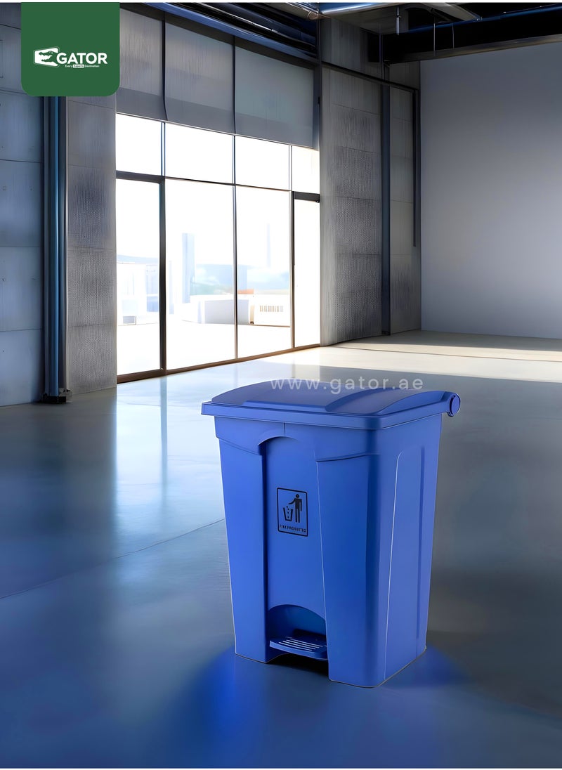 Gator Gator Plastic Garbage Bin with Pedal Opening 45L Blue  - Image 2